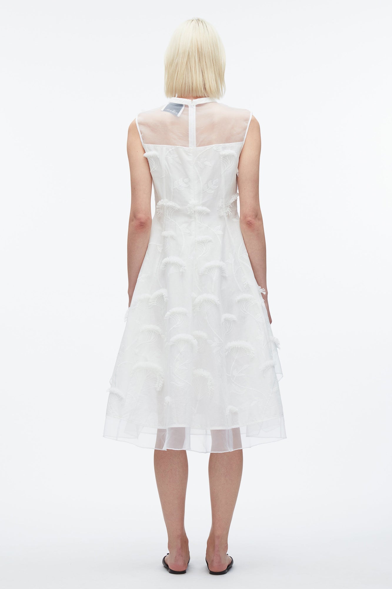 Fil Coupe Midi Dress | White