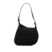 Fendi | Pre-Owned Zucchino Suede Oyster Shoulder Bag | Black