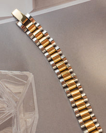 Two - toned Timepiece Bracelet | Plated Gold & Silver