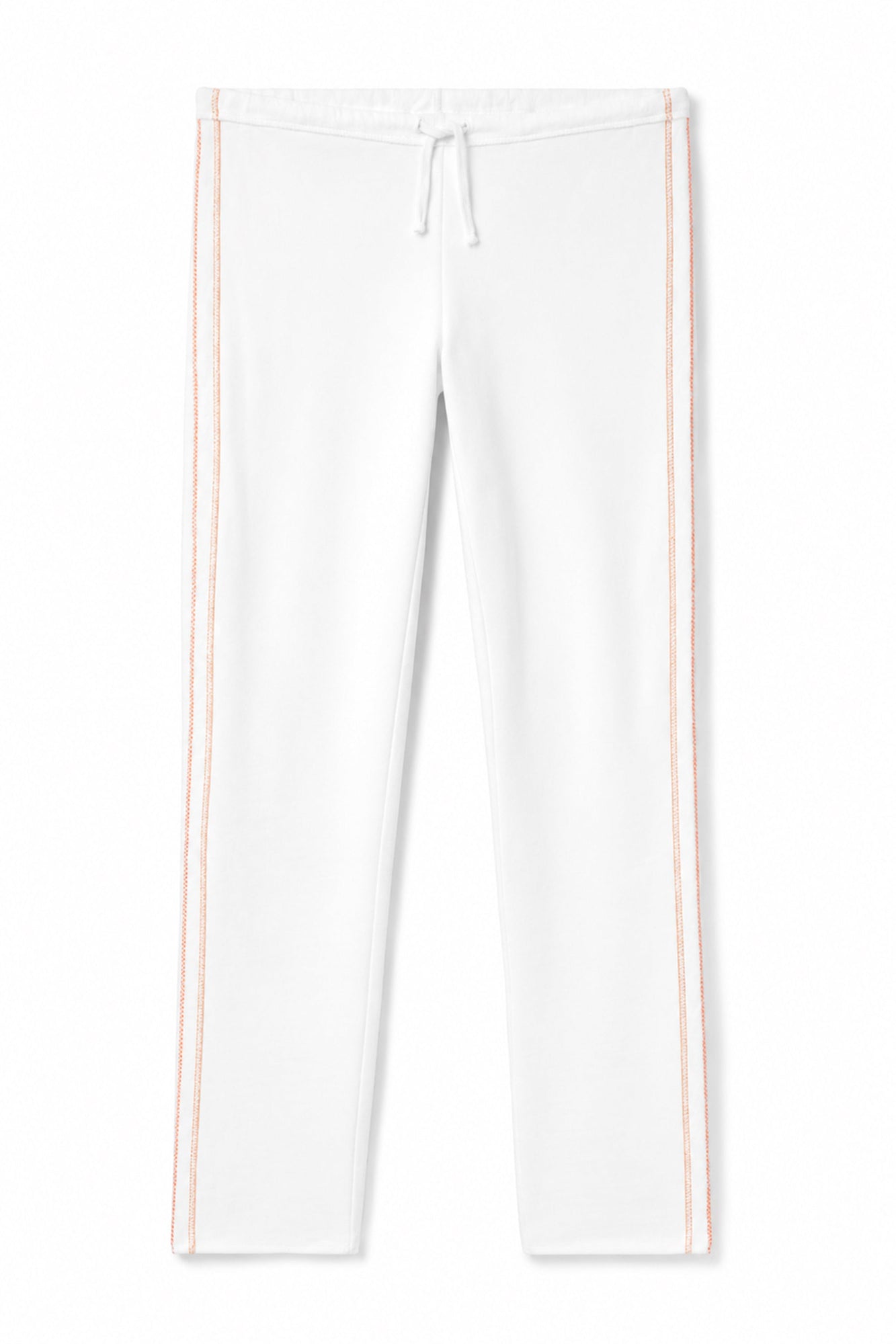 Women | Vintage Orange Stitched Sweatpant | White