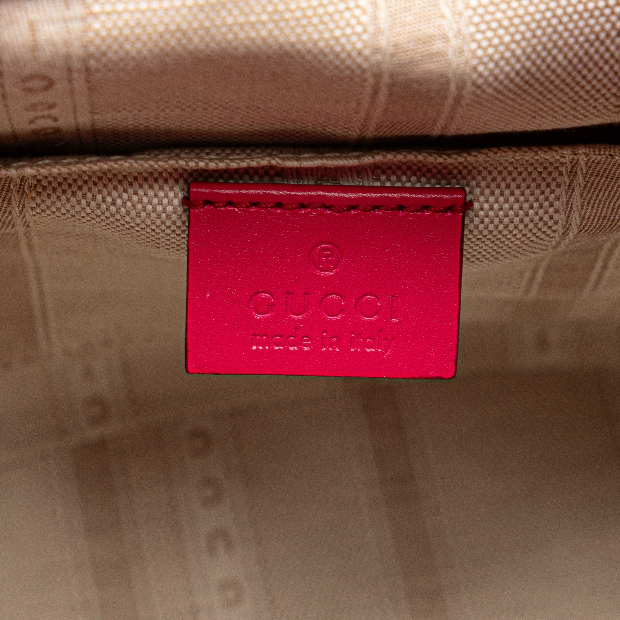 Gucci | Pre-Owned Diamante Leather Bright Bucket Bag | Pink/Hot Pink