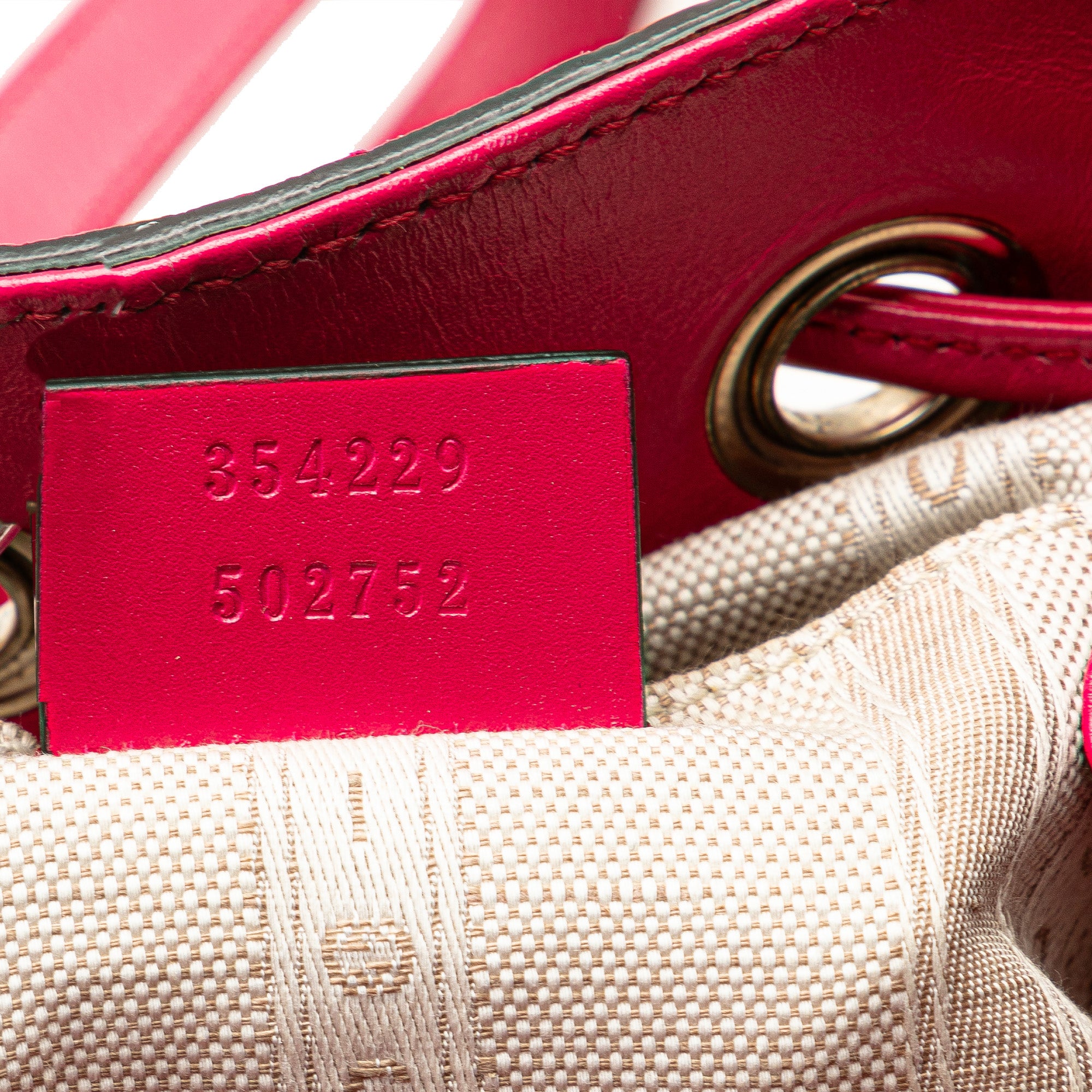 Gucci | Pre-Owned Diamante Leather Bright Bucket Bag | Pink/Hot Pink