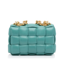 Bottega Veneta | Pre-Owned Nappa Intrecciato Padded Chain Cassette Satchel | Seafoam