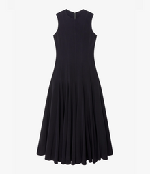 Another Tomorrow Panelled Flare Dress in Black – Crêpe Women's Dress