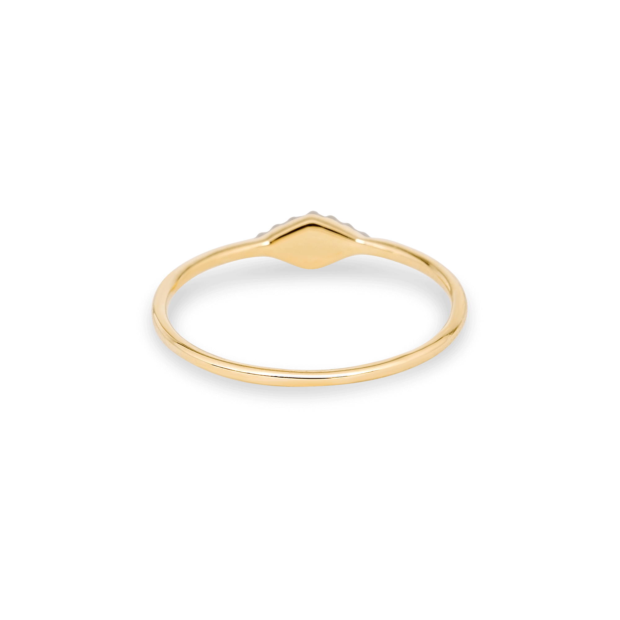 Pave Diamond Shape Ring | 10K White Gold