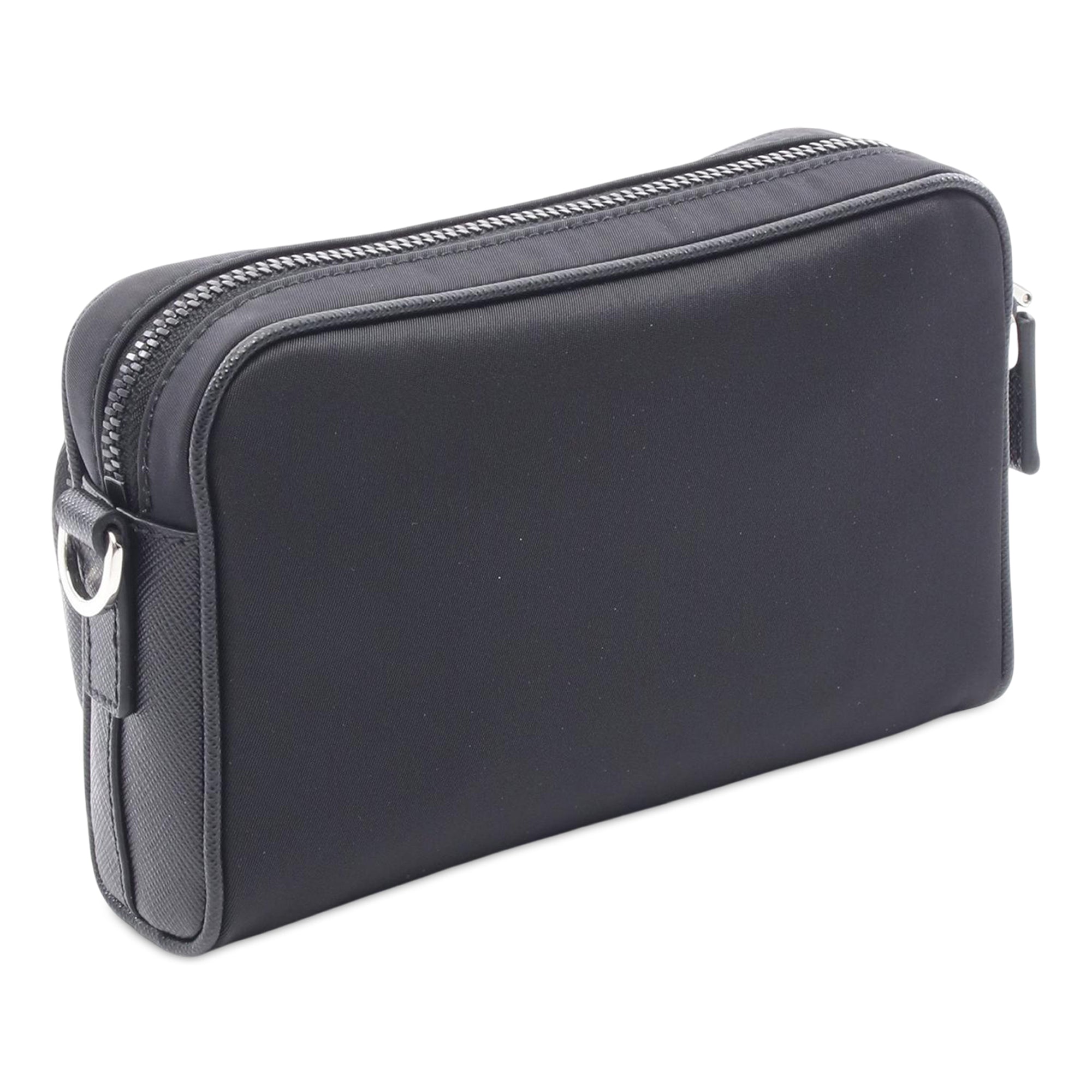 Prada | Pre-Owned Re-Nylon and Saffiano Shoulder Bag | Black