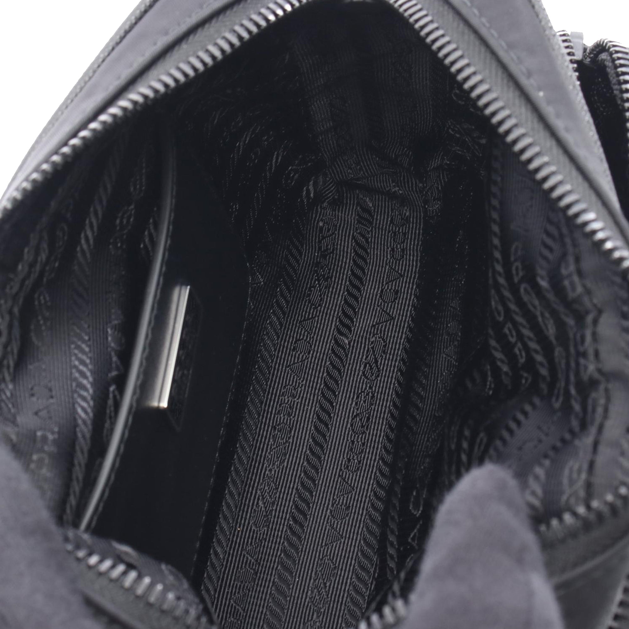 Prada | Pre-Owned Re-Nylon and Saffiano Shoulder Bag | Black