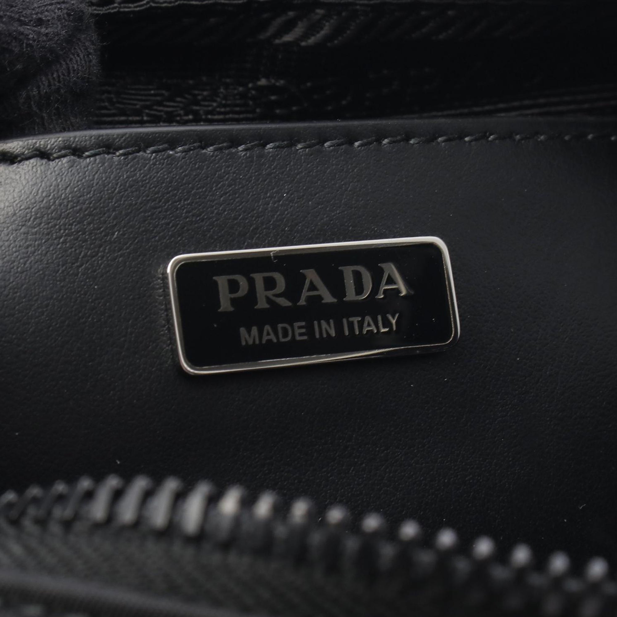 Prada | Pre-Owned Re-Nylon and Saffiano Shoulder Bag | Black