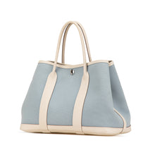 Hermes | Pre-Owned Toile and Negonda Garden Party 30 | Blue/Light Blue
