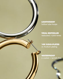 Amalfi Tube Hoops | Silver