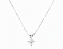 0.33 CT Princess Natural Diamond | Pendant Necklace | Platinum | G Color | SI1 Clarity