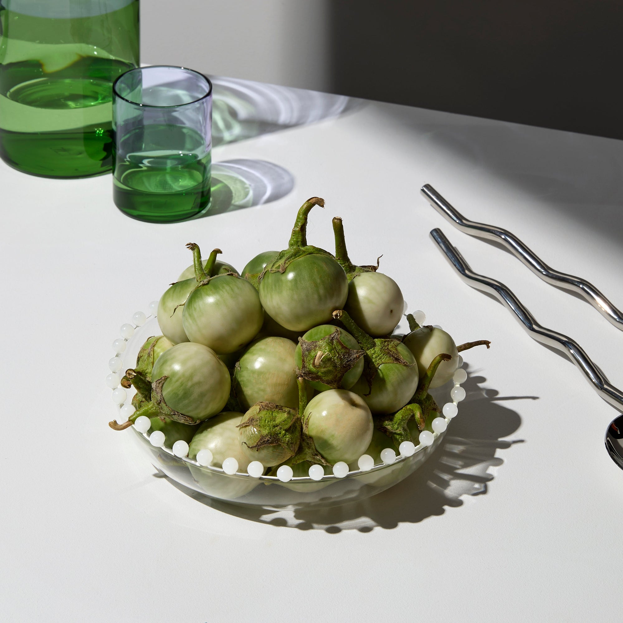 Pearl Platter | Clear/White