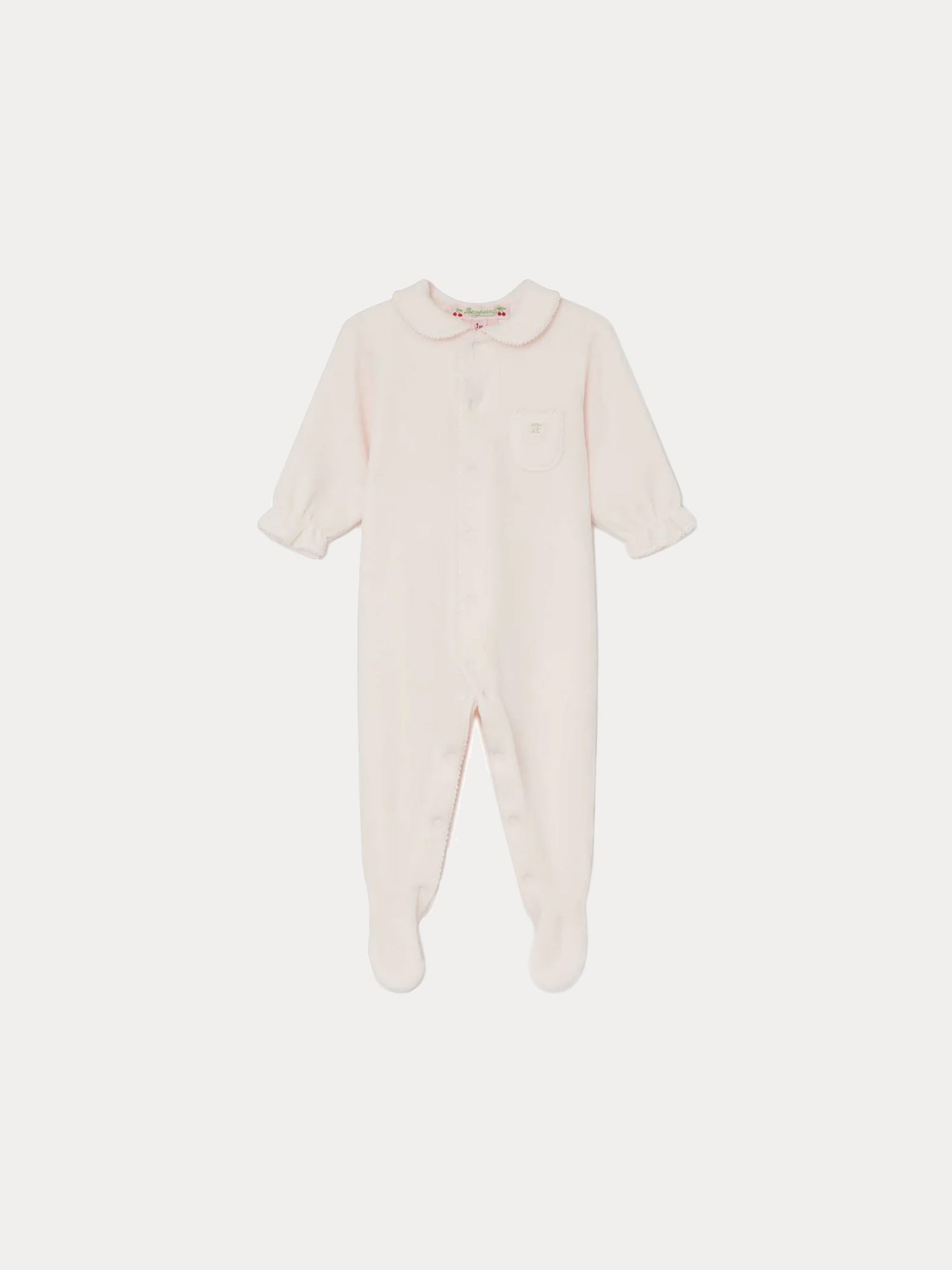 Unisex | Baby Round Neck Sleepsuit | Pale Pink