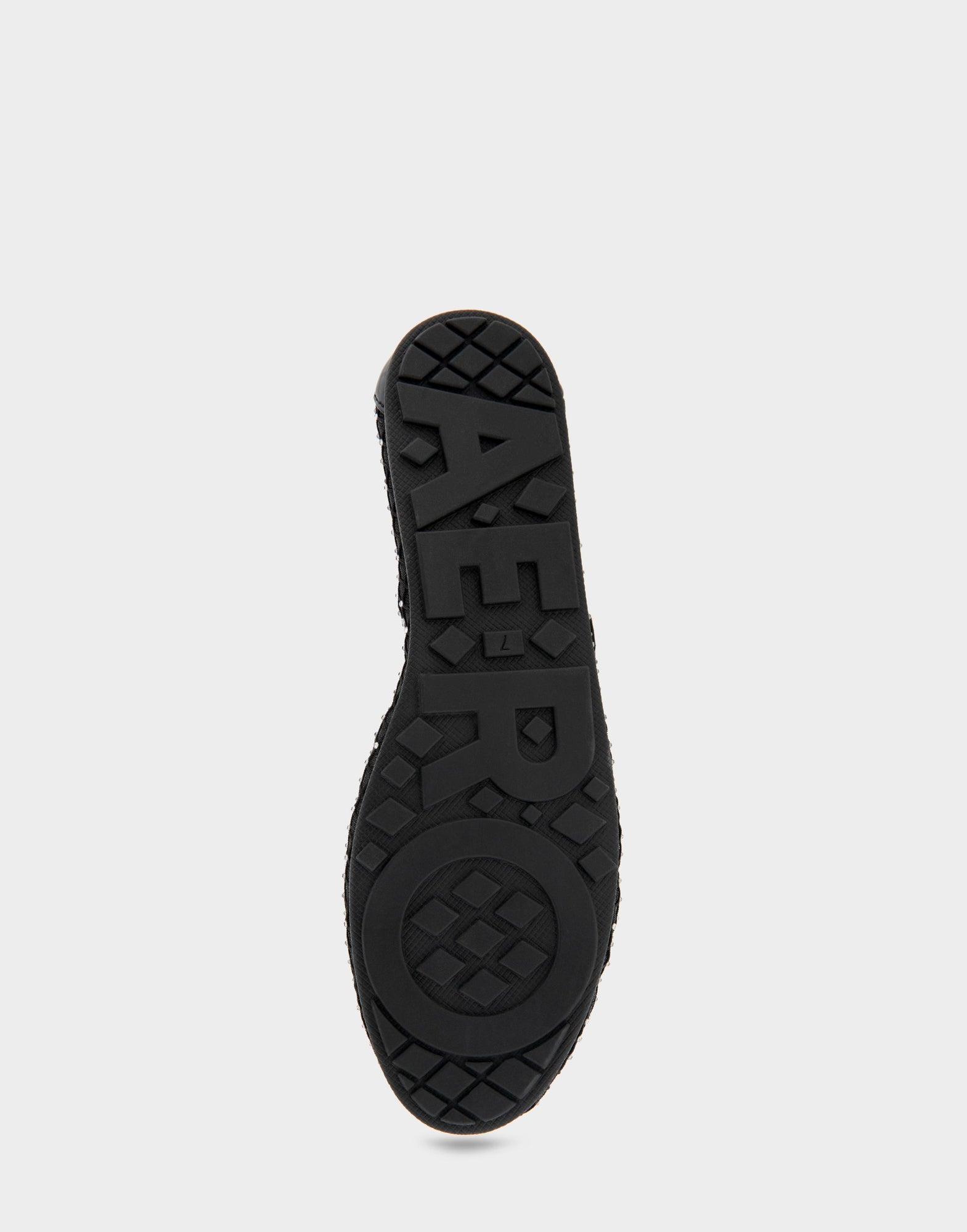 Peggy Mary Jane Flat | Crystal/Black Mesh Fabric