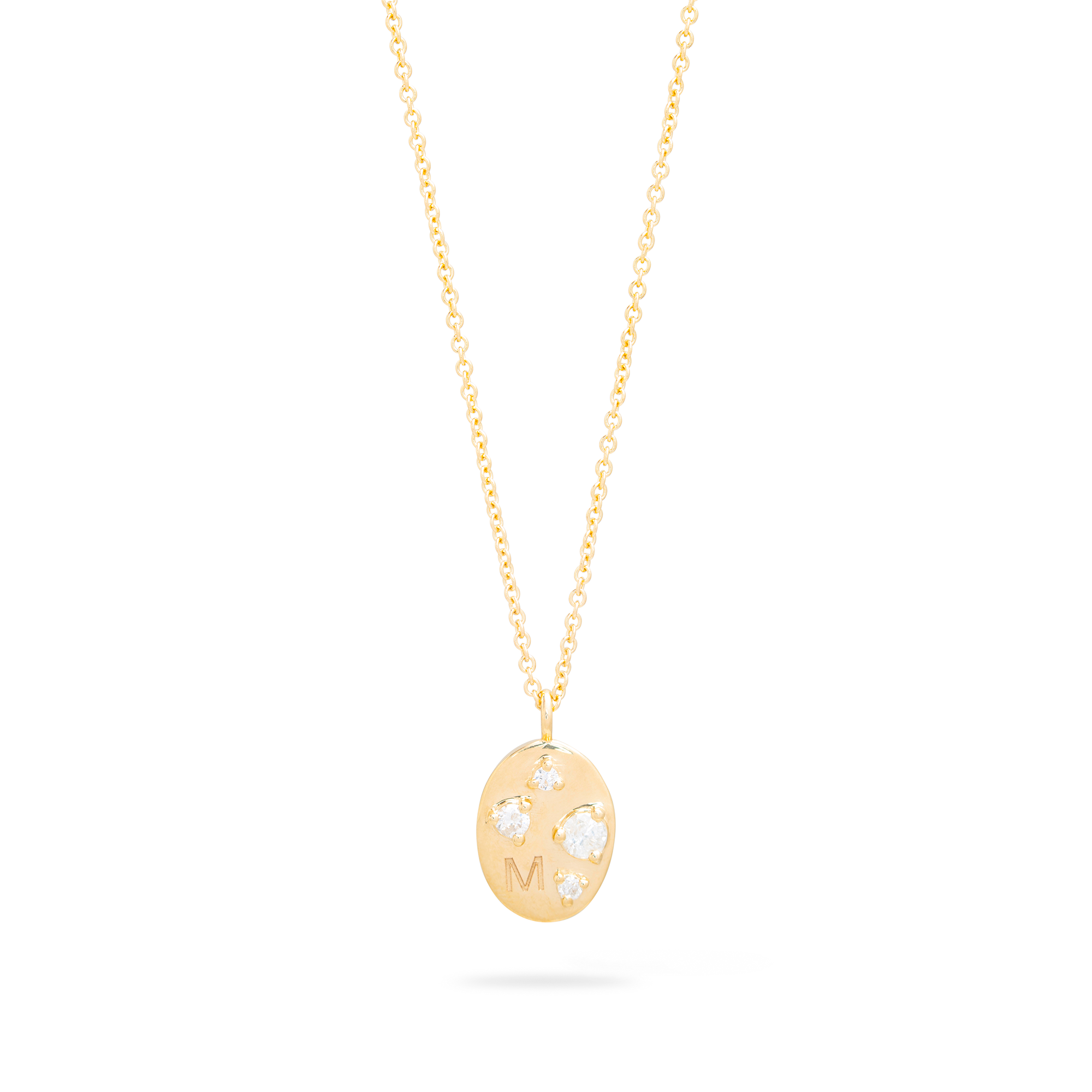 Personalized Oval Diamond Necklace