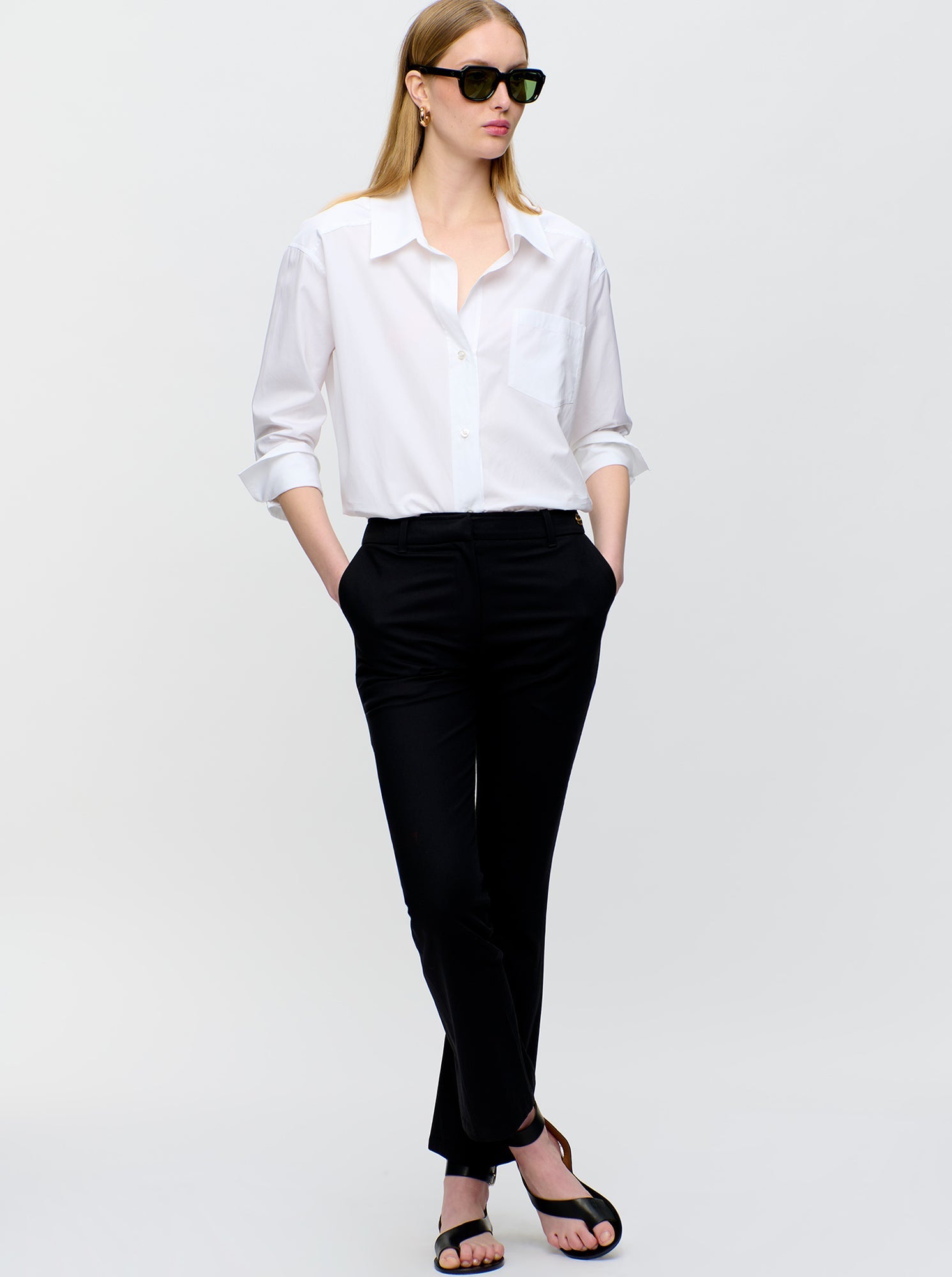 Petra Poplin Shirt | White