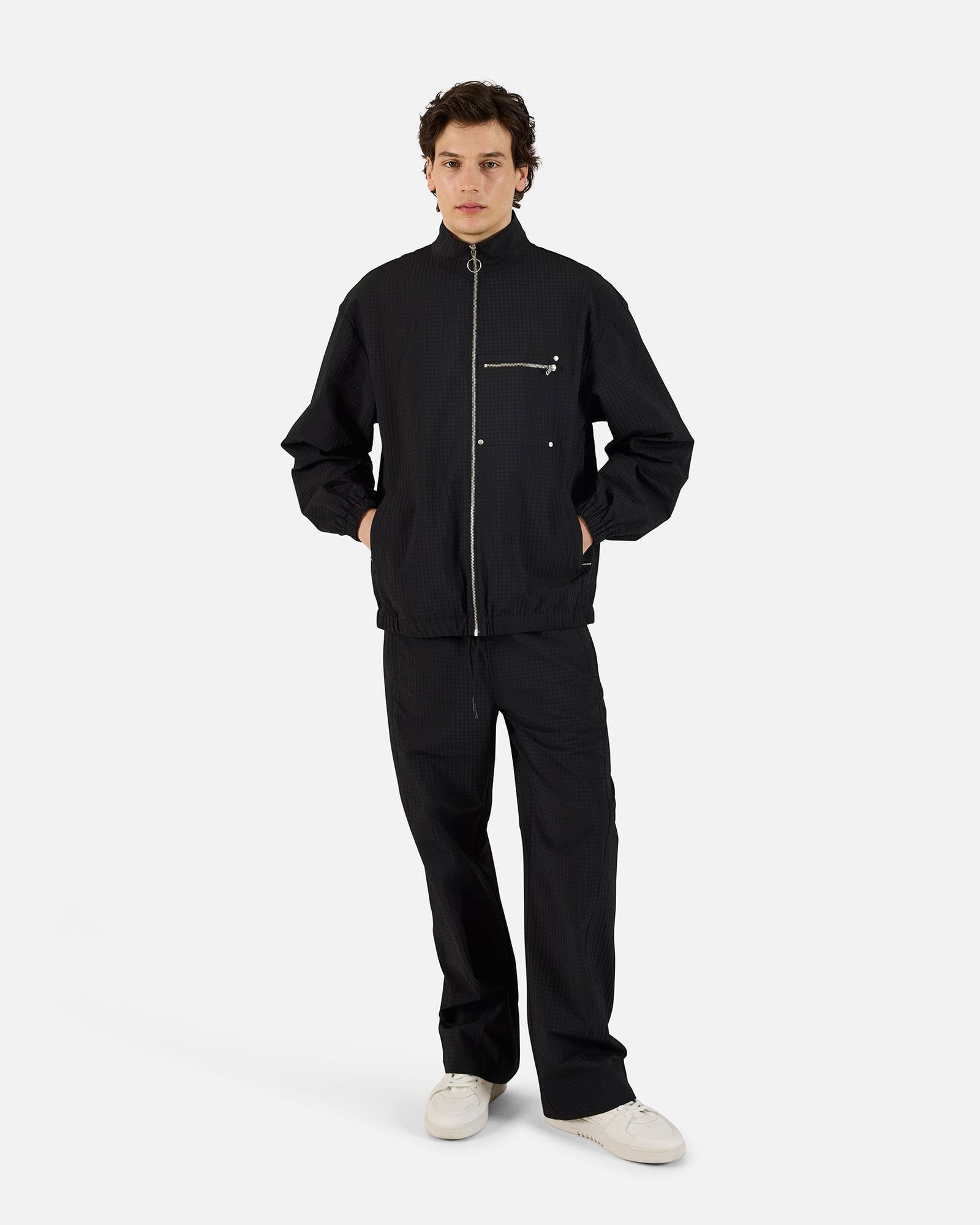 Nylon Track Jacket | Black