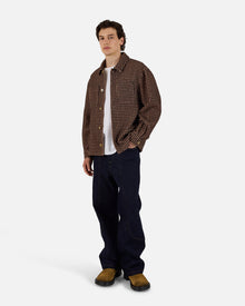Wool Check Jacket | Brown