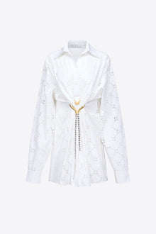 Broderie Anglaise Heart Draped Tunic | Off White