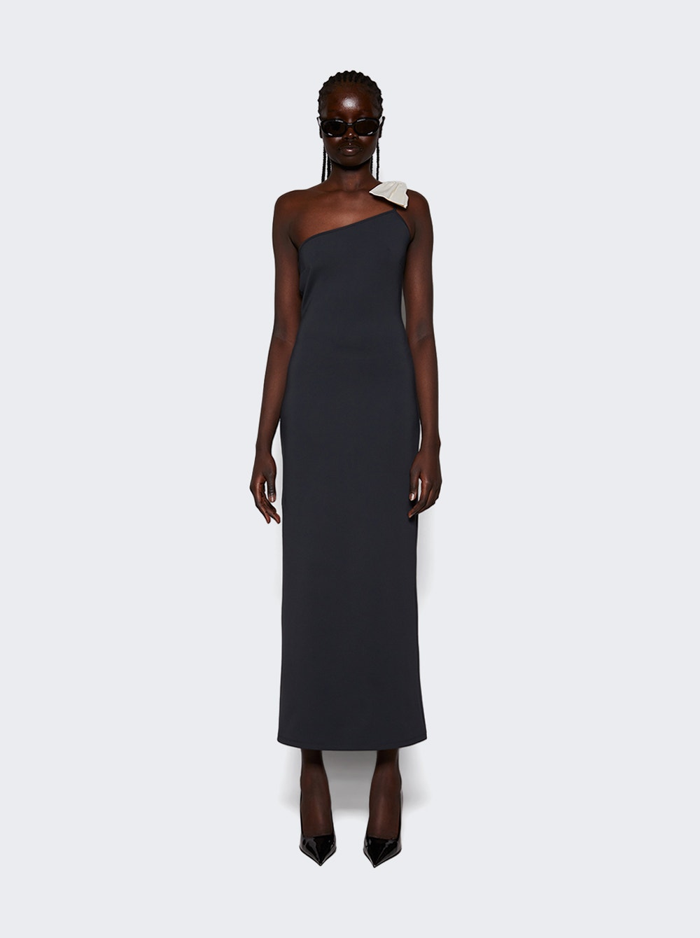 Women | Zeynep Arcay | Ribbon Scuba Maxi Dress | Black