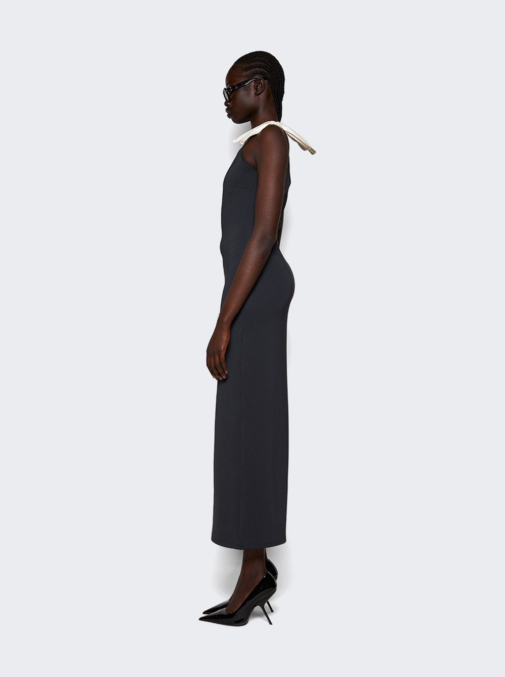 Women | Zeynep Arcay | Ribbon Scuba Maxi Dress | Black