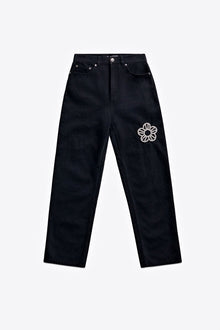 Crystal Flower Jean | Black