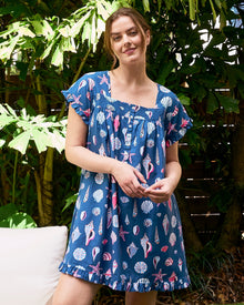 Beachcomber - Pintuck Nightgown - Shoreline Blue - Printfresh