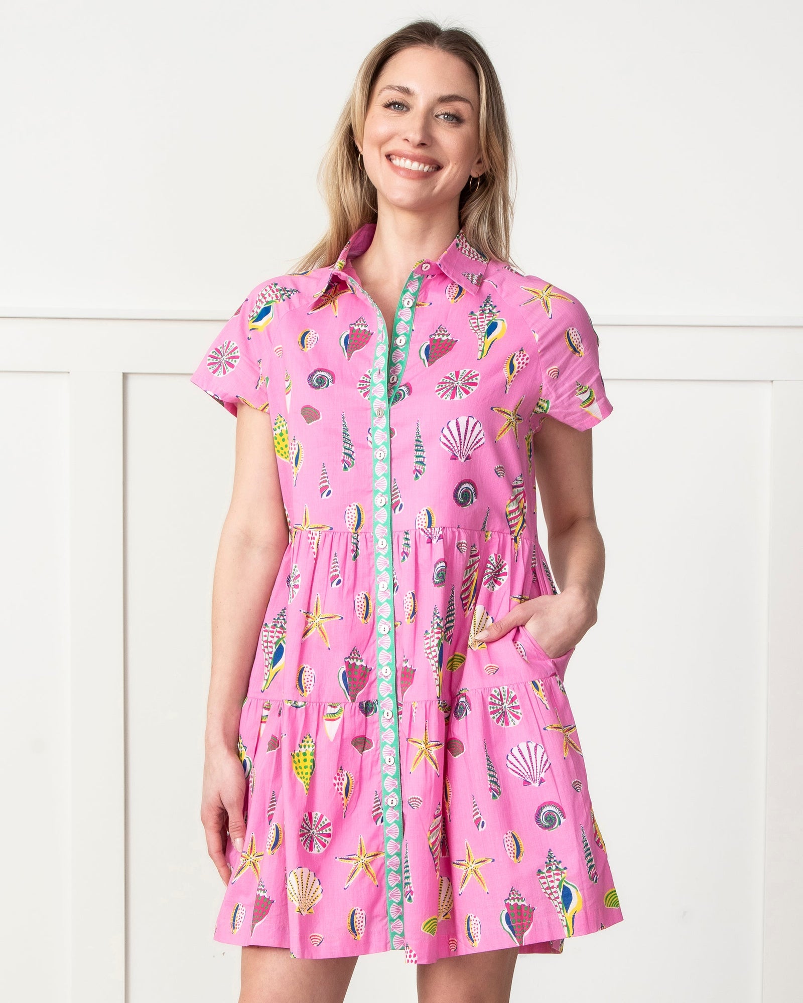 Easy Elegance Dress | Beachcomber - Neon Bubblegum