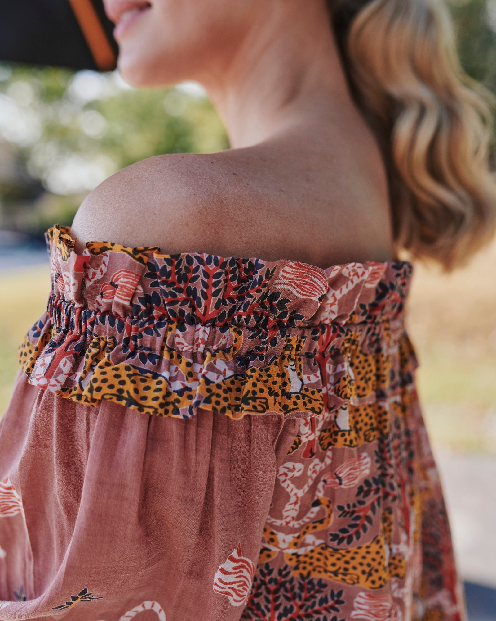 Elegant Escape Top | Charming Cheetahs (Brown)