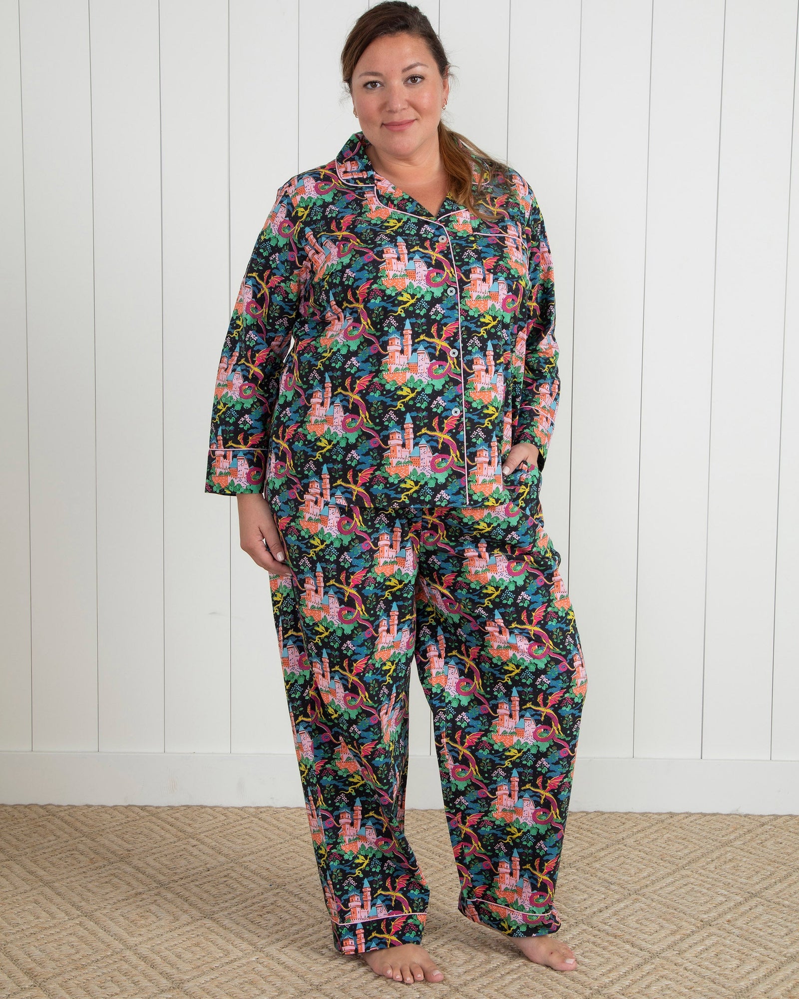 Long Sleep Set | Dragon Dreams (Black)