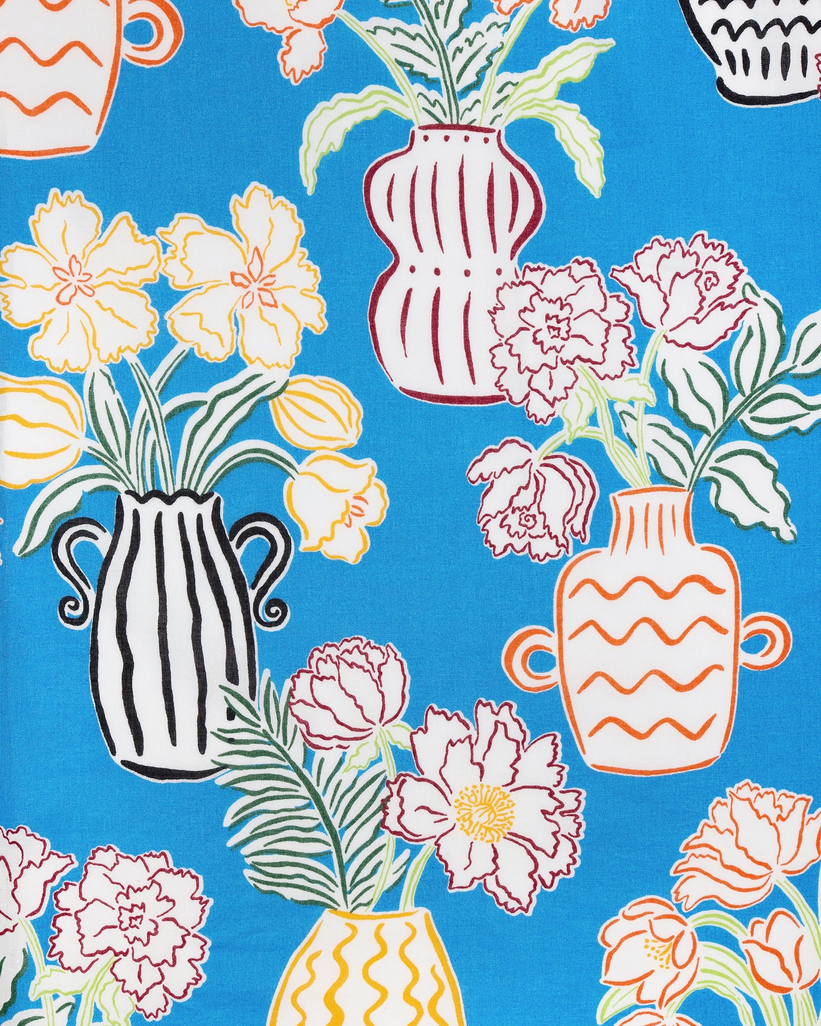 Antique Vases - Anika Skirt - Blue Sky - Printfresh