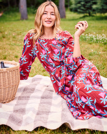 Moonflower Vine - Country Roads Dress - Barn Red - Printfresh