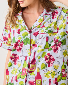 Wine Club - Short PJ Set - Vineyard Sky - Printfresh