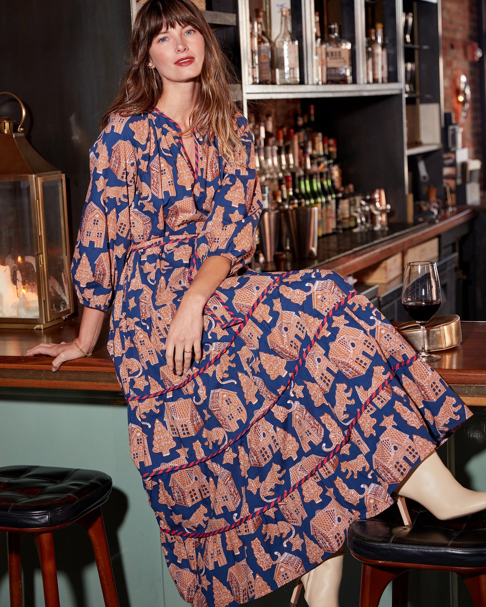 Gingerbread Party - Main Street Dress | Classic Navy