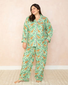 Grazing Giraffes - Long Sleep Set - Sage - Printfresh