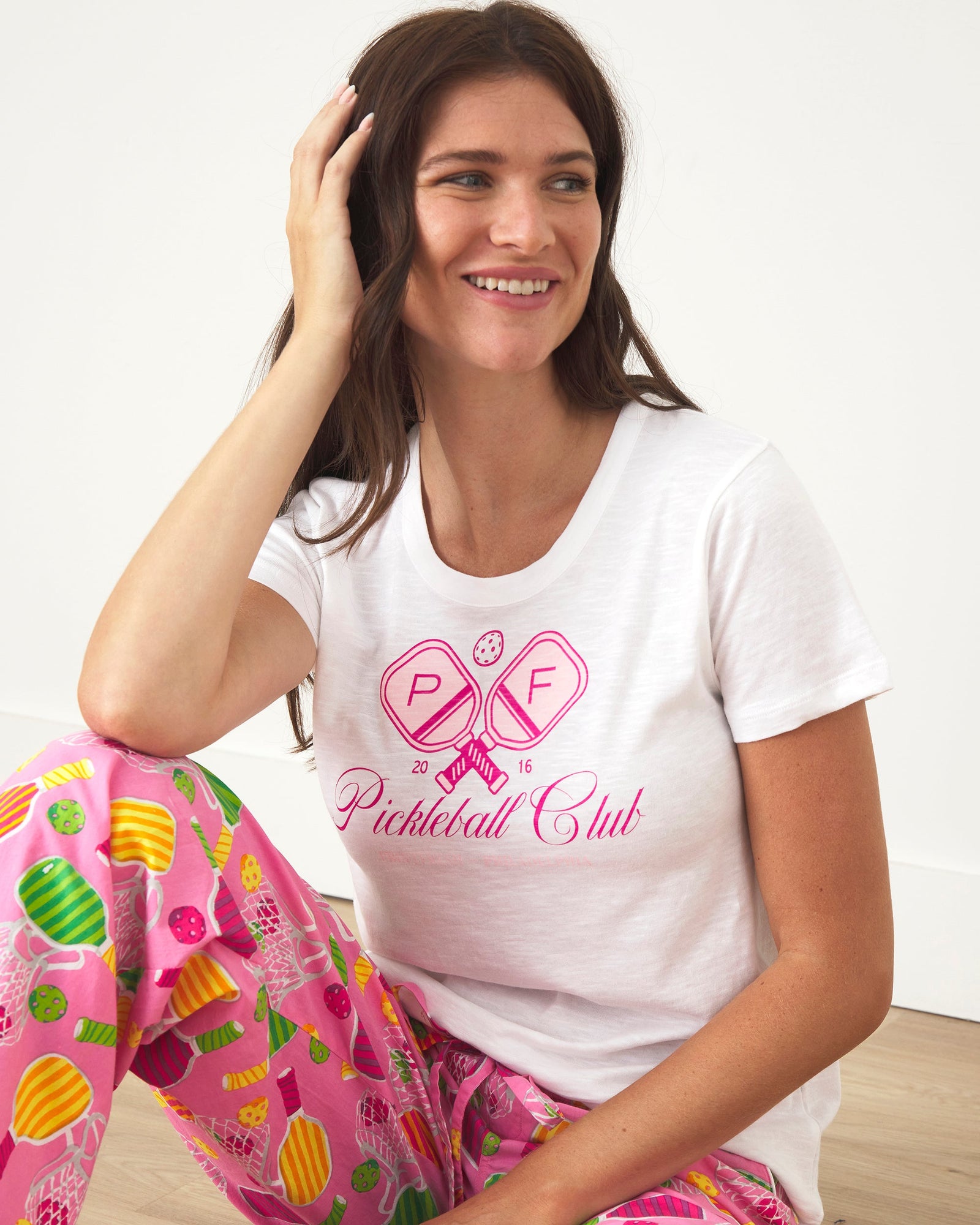 Saturday Graphic Tee | Pickleball Club (White)