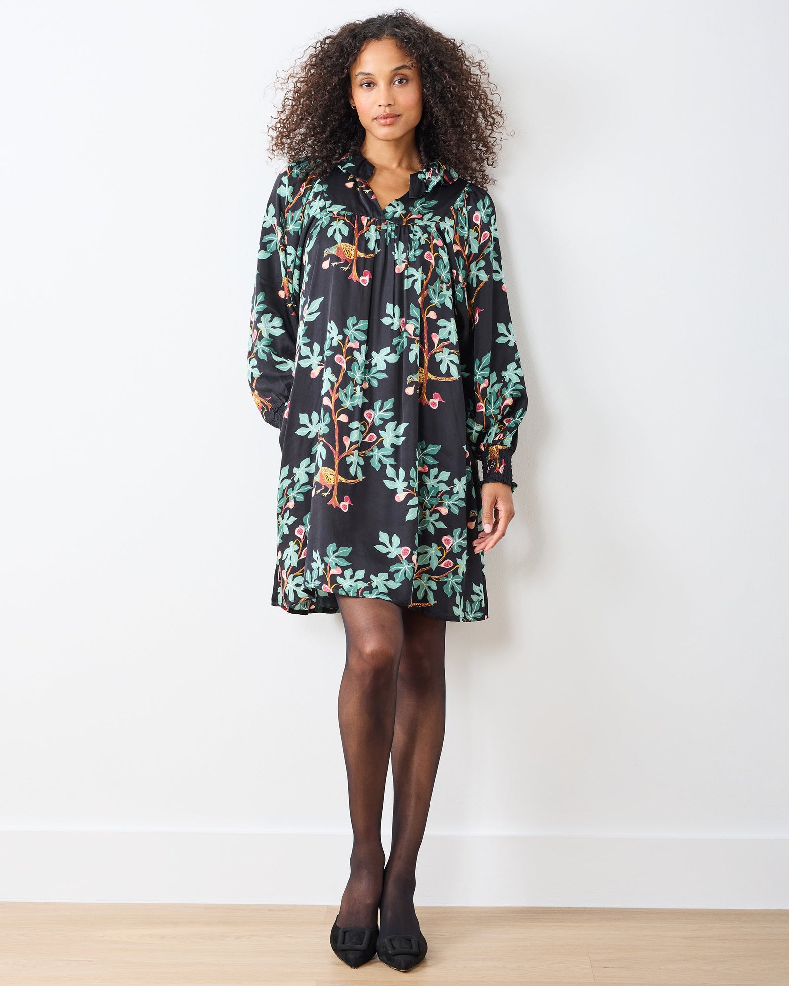 Pheasant & Figs - Magnolia Dress - Ink - Printfresh
