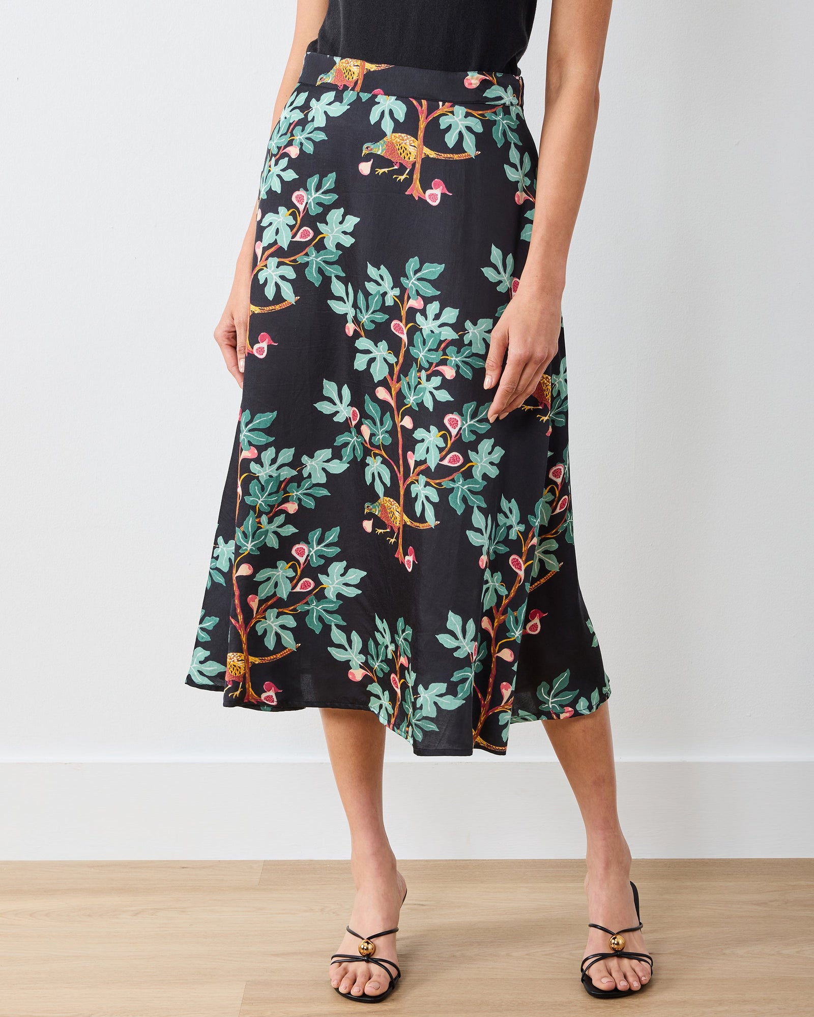 Pheasant & Figs - Quinn Skirt - Ink - Printfresh