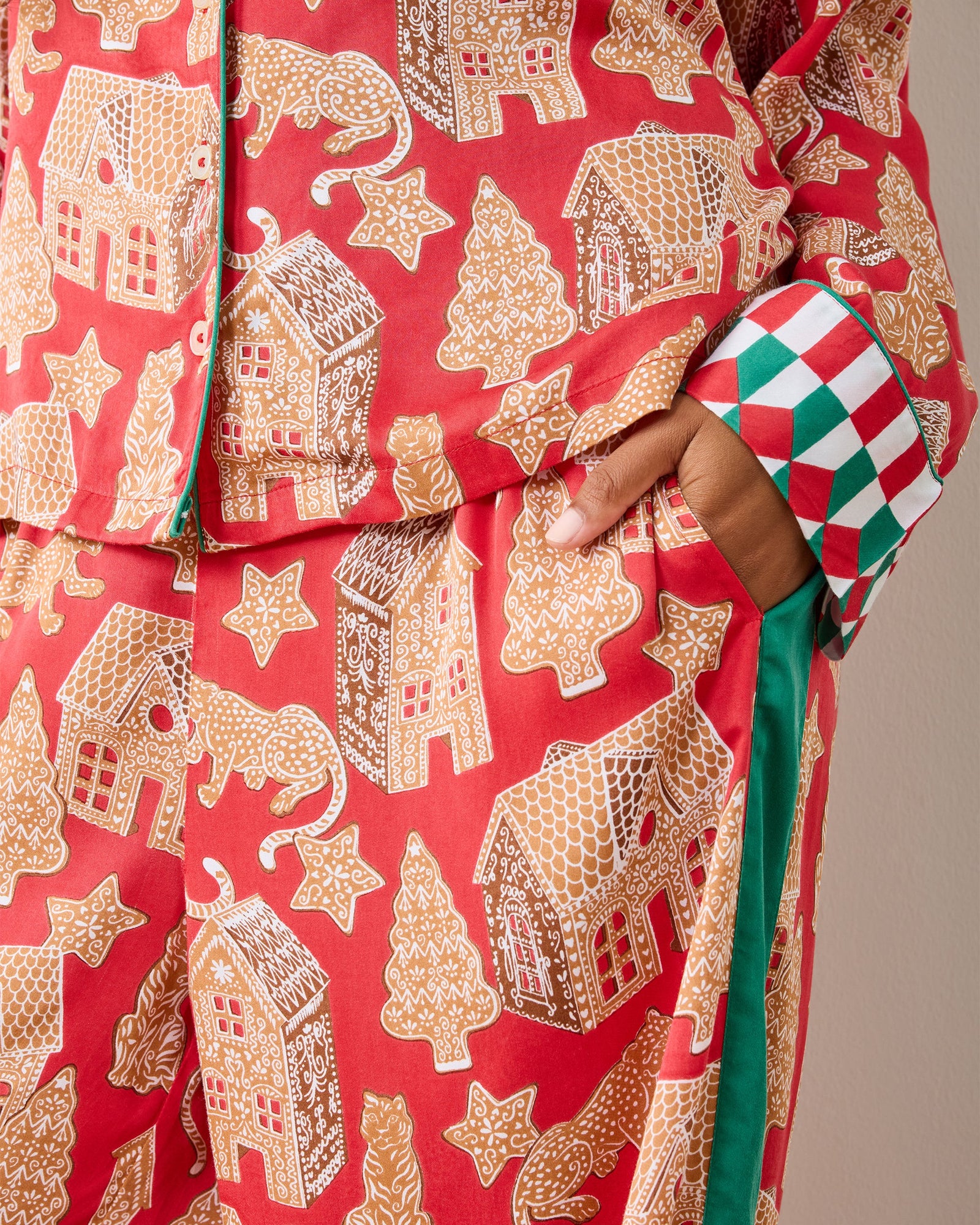 Gingerbread Party - Eco Satin Rittenhouse Set | Ruby