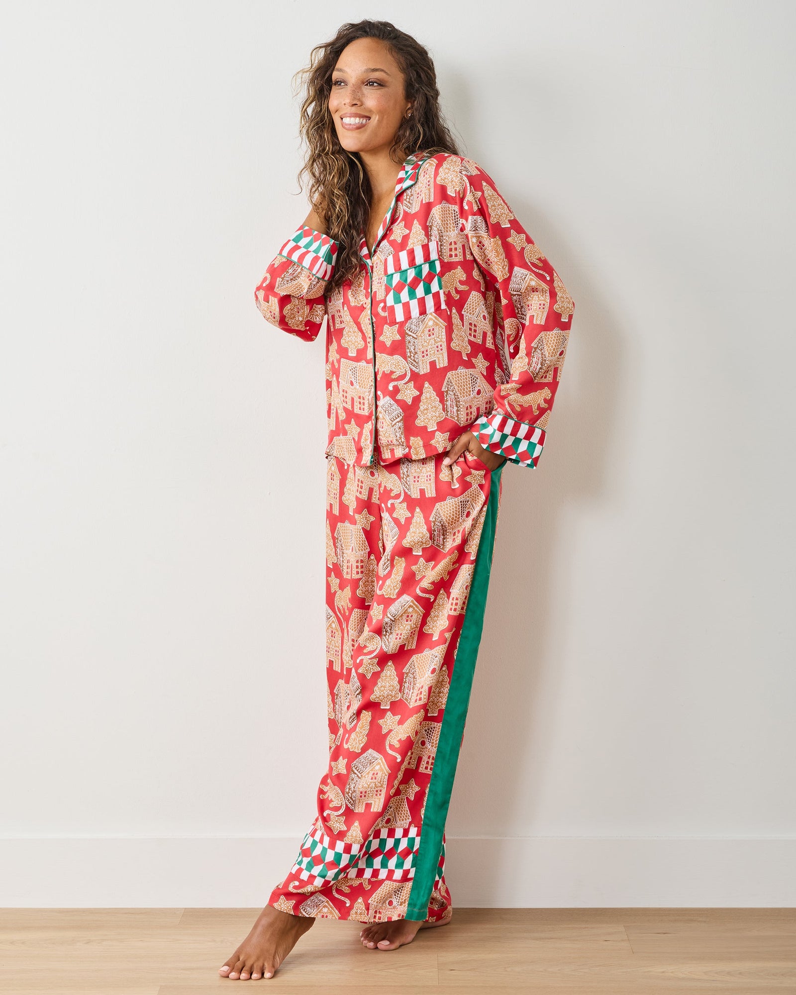 Gingerbread Party - Eco Satin Rittenhouse Set | Ruby