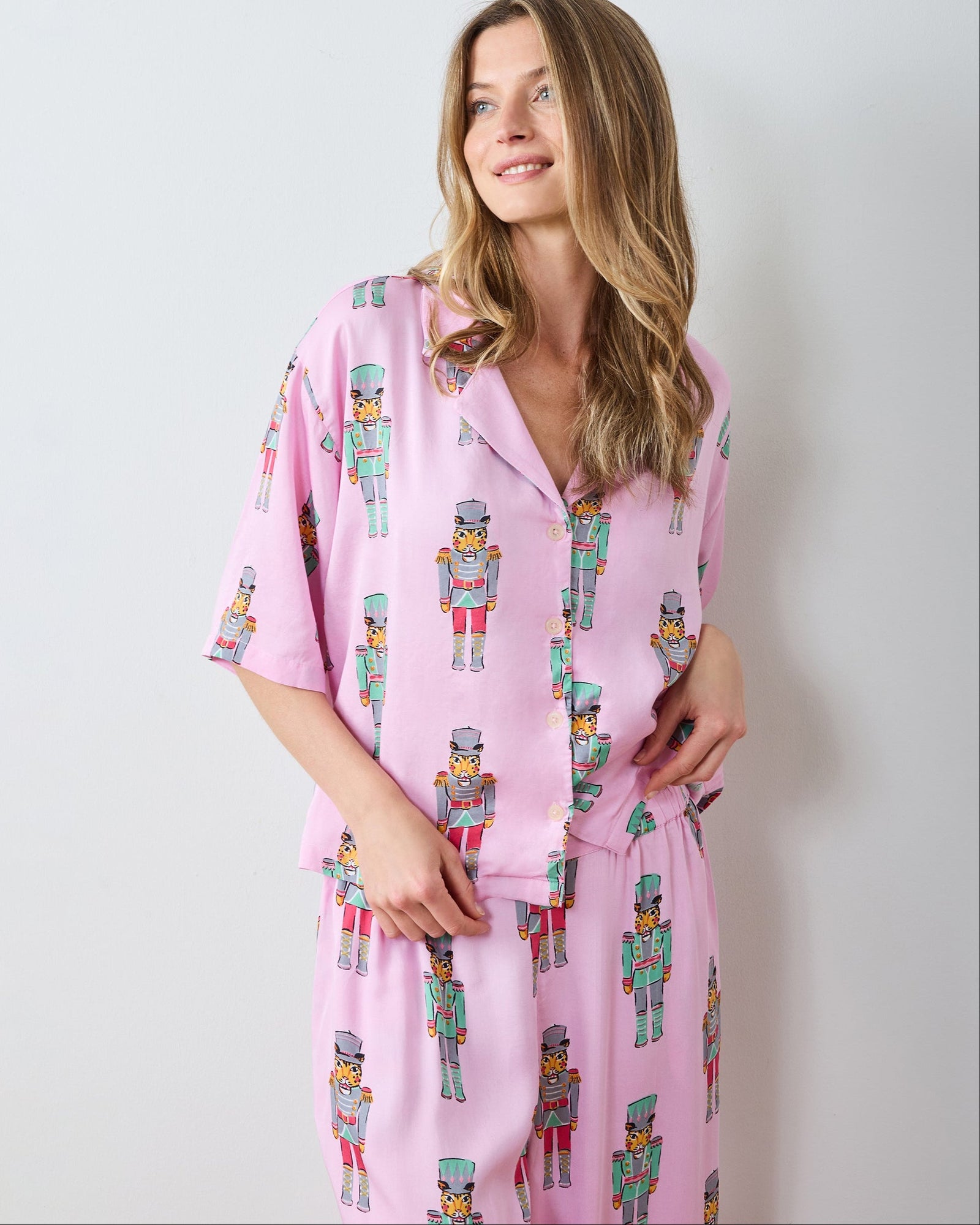 Leopard Nutcrackers - Eco Satin Wildest Dreams Set | Pink Candy Cane