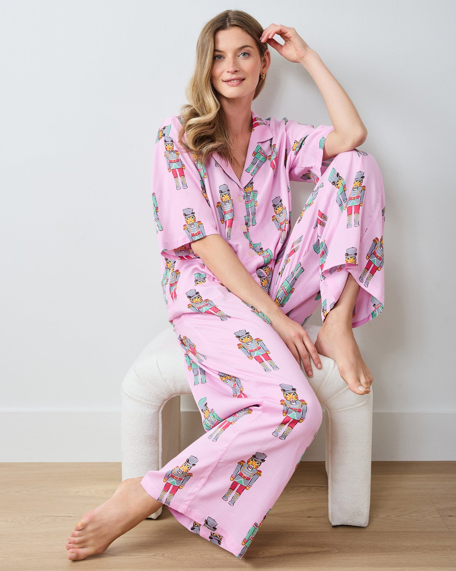 Leopard Nutcrackers - Eco Satin Wildest Dreams Set | Pink Candy Cane