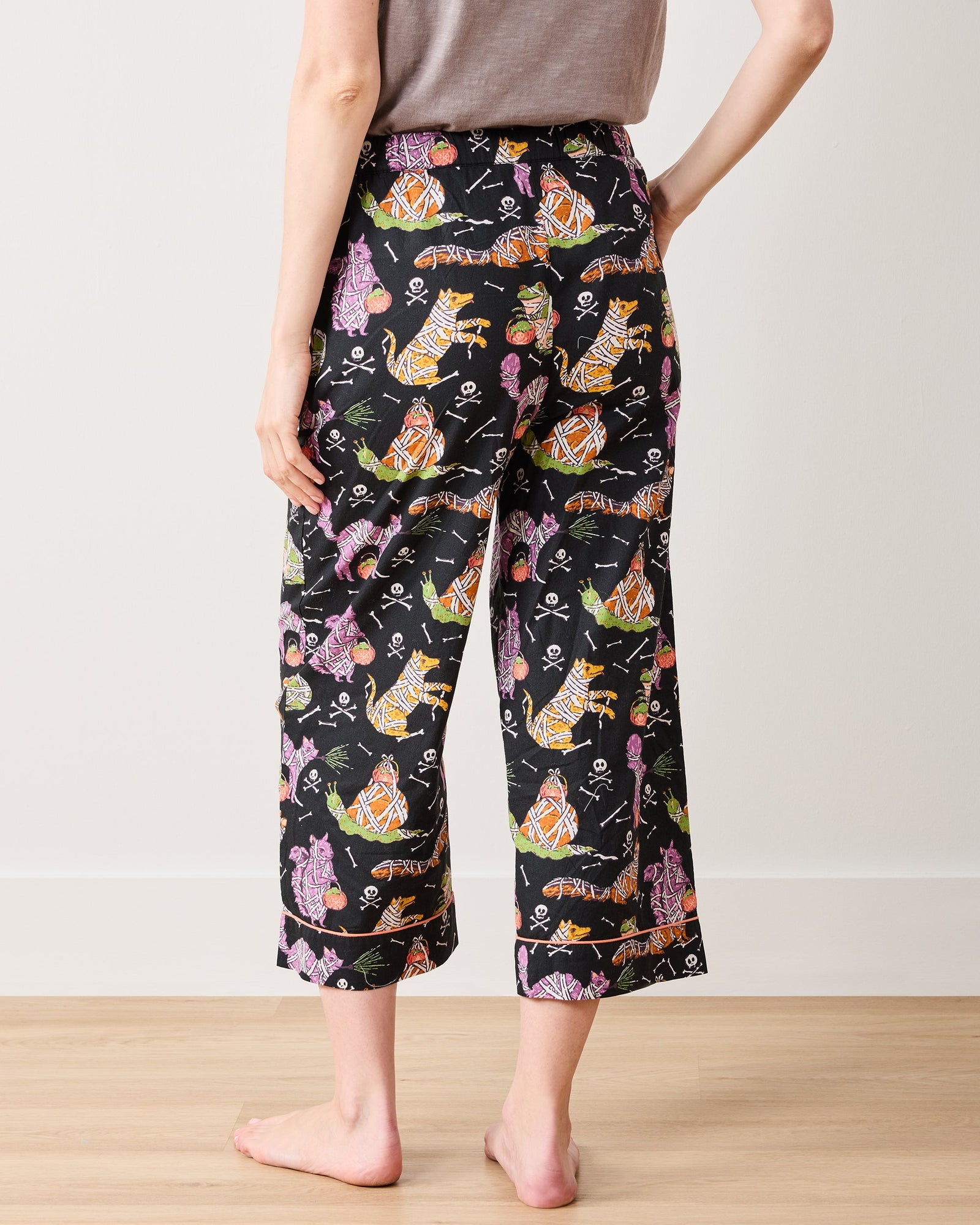 Monster Mash - Cropped PJ Pants - Haunted House - Printfresh