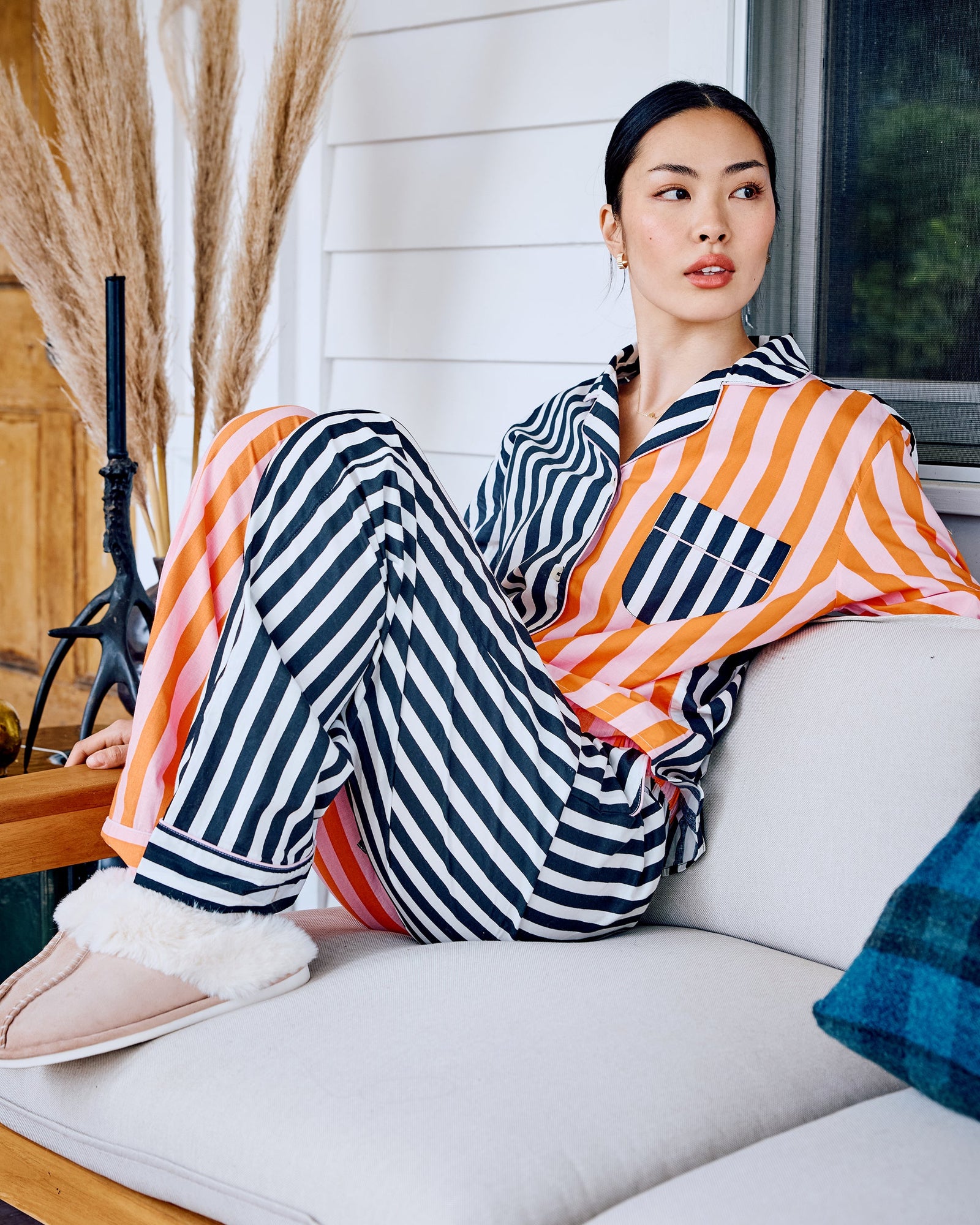 Showtime Stripes - Long PJ Set - Skeleton Candy - Printfresh