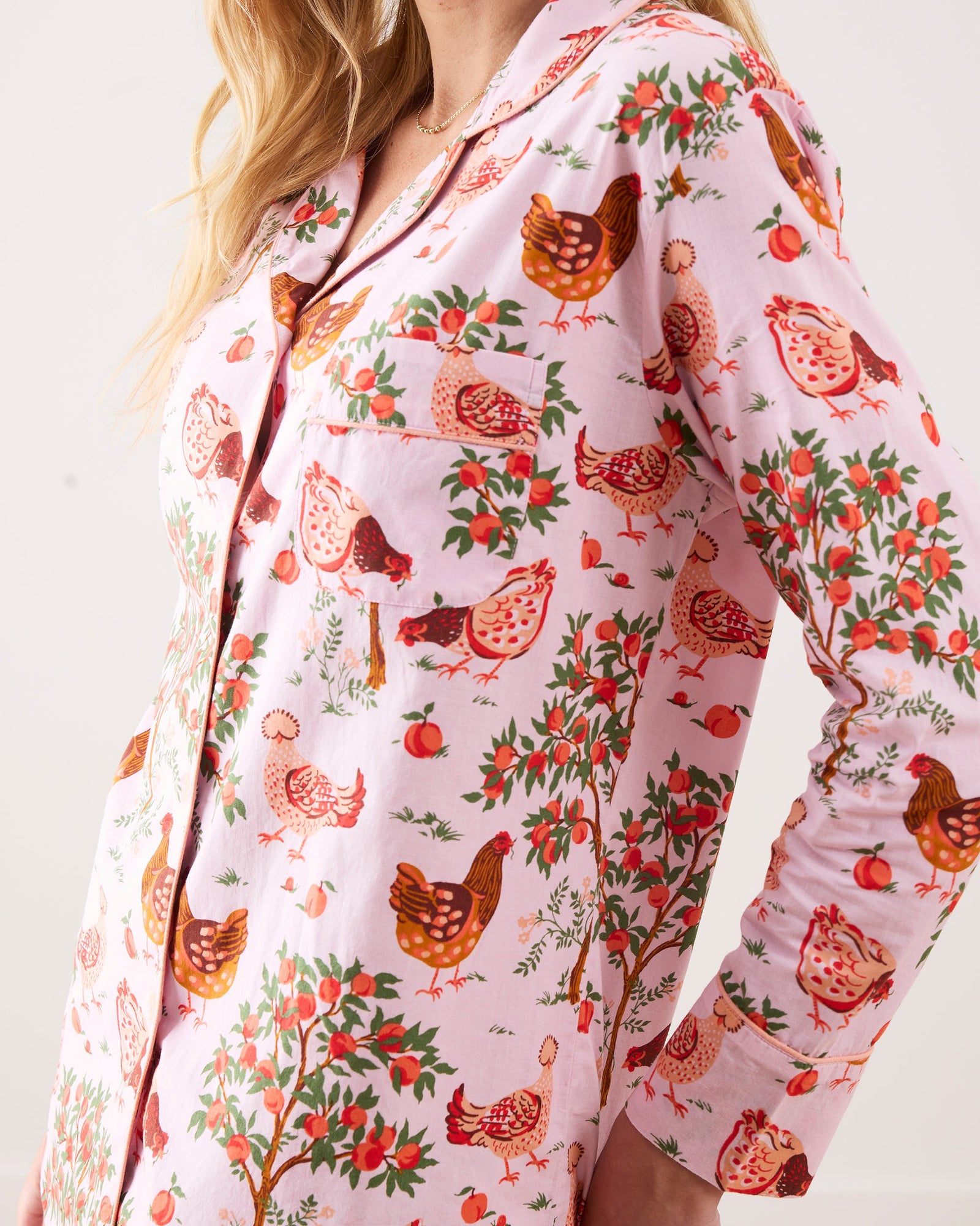 Long PJ Set | Hen House - Ballet Pink