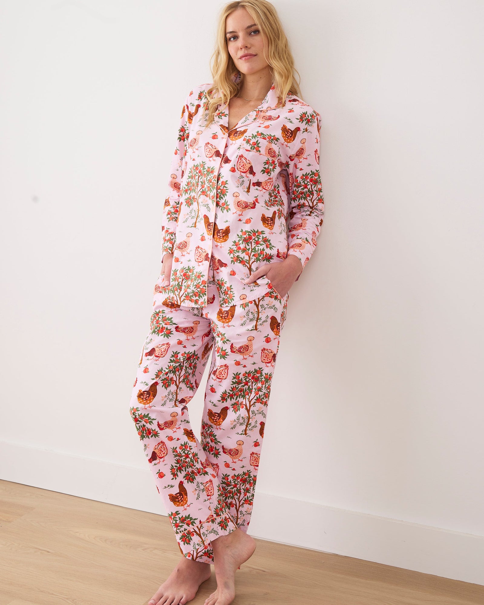 Long PJ Set | Hen House - Ballet Pink