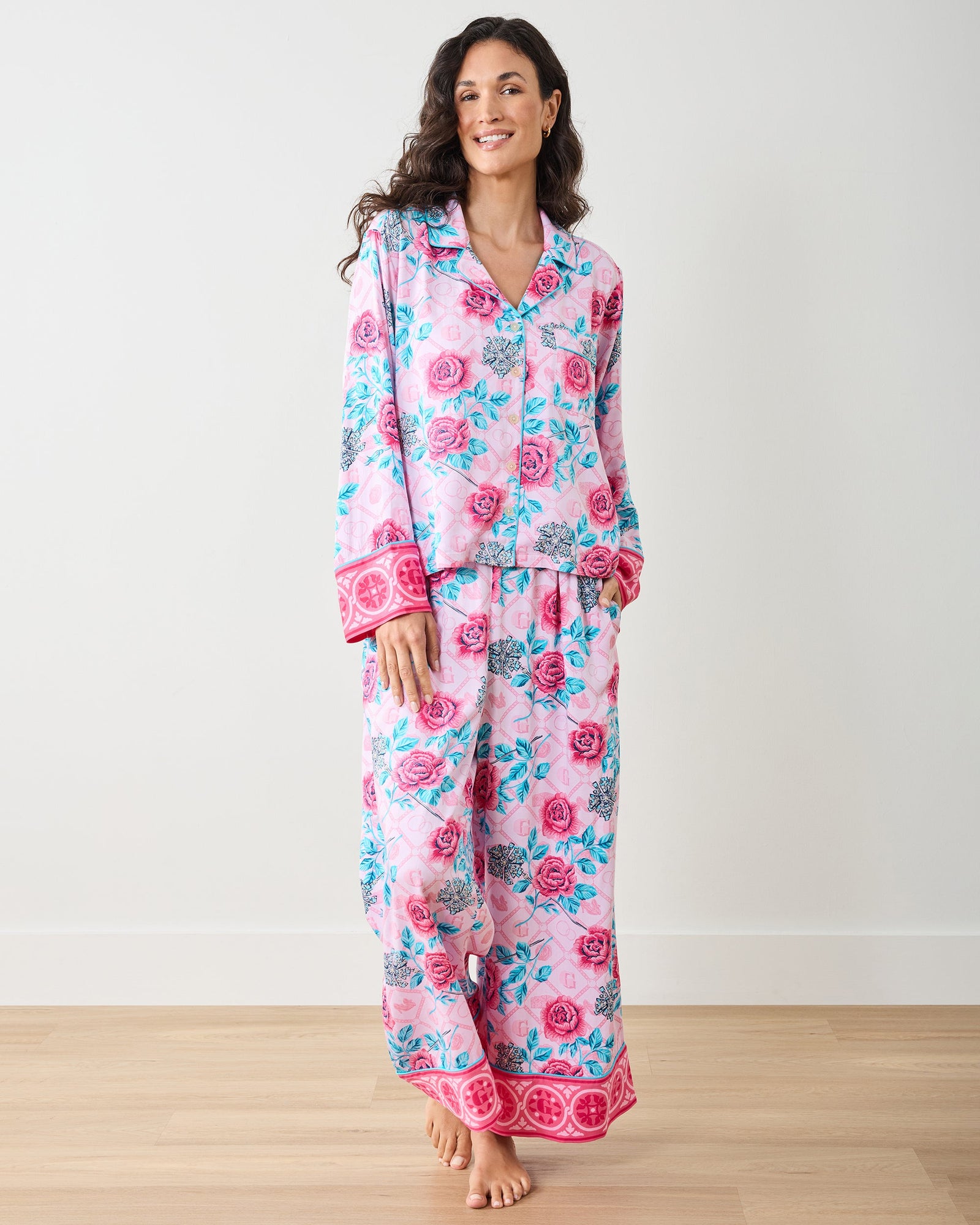 Glinda's Garden - Eco Satin Soho Set - Popular Pink - Printfresh