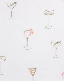 Martini Hour - Embroidered Ruffle Shorts - Cloud - Printfresh
