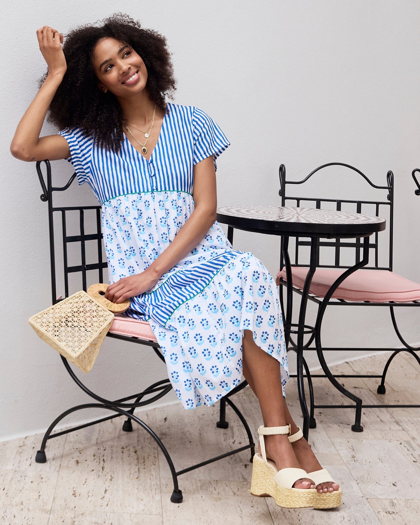 In Bloom - Main Act Dress - Blue | White