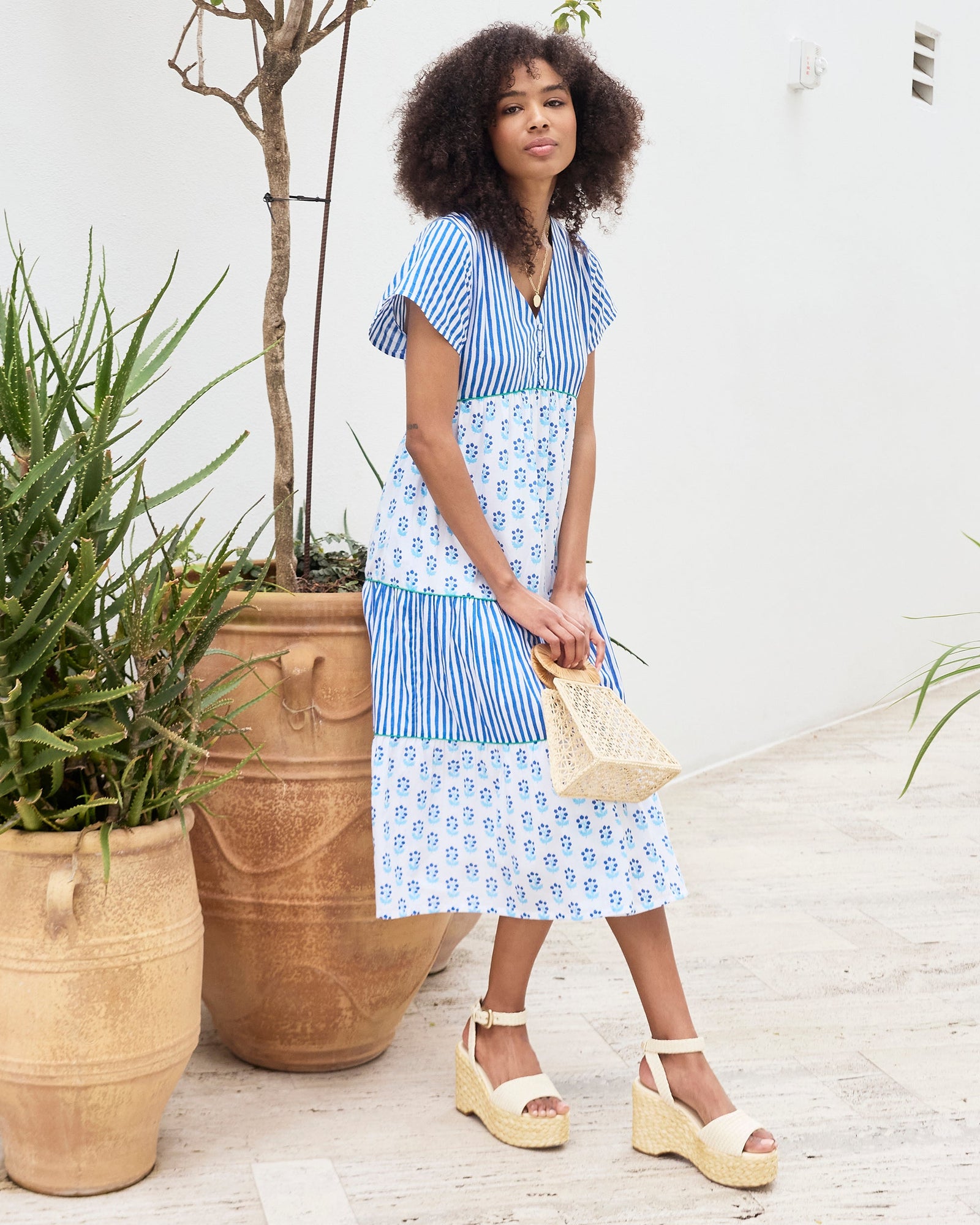 In Bloom - Main Act Dress - Blue | White